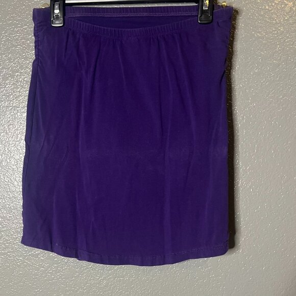 Active Basic Women's Dark Purple Crop Top with Built-In Bra - Size L - Picture 1 of 4